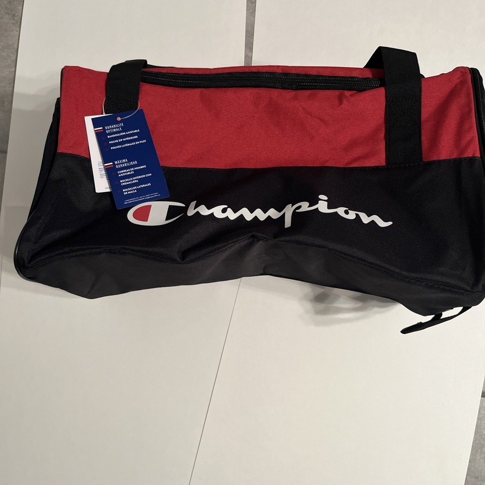 Champion Ascend Bag, 20x 10.5x 10.5 Blue/Red/Black, New Duffle Sport Bag